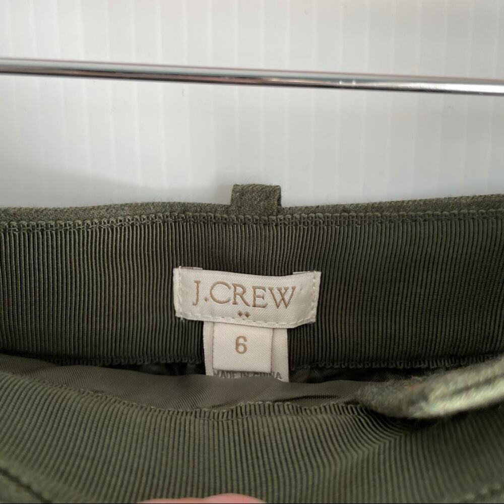 J. crew motorcycle mini front zip skirt gold zipper pockets - Picture 4 of 6